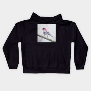 House Finch Bird Painting Kids Hoodie